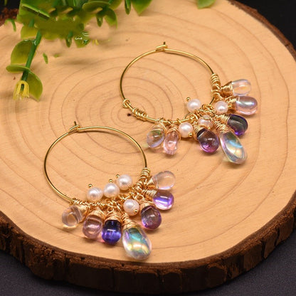 Pearl Czech crystal earrings