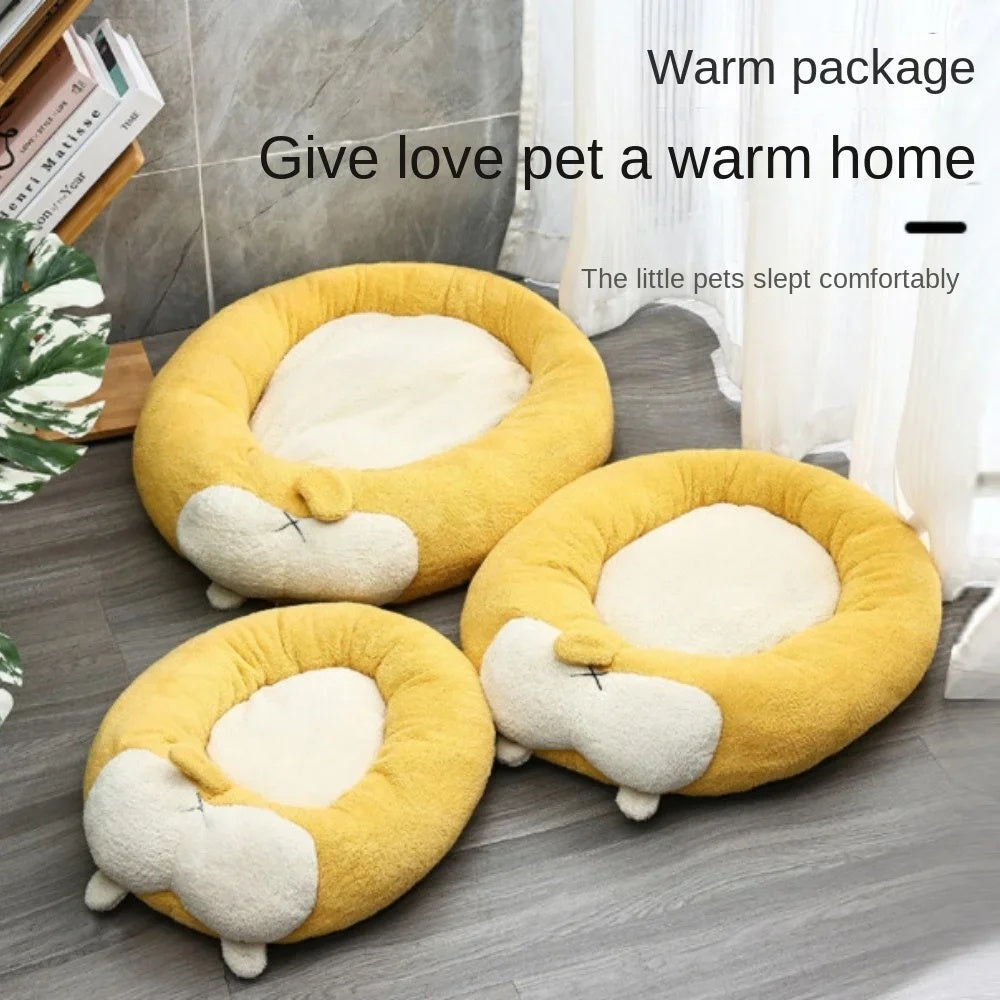 Corgi Shaped Bed For Dog Cat Soft Pet Kennel Cute Cat Nest Dogs Basket Sofa Puppy Sleeping Mat Pet Accessories